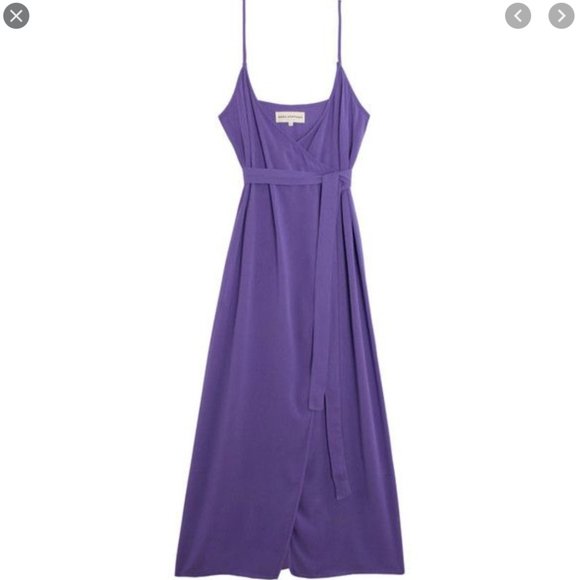 MARA HOFFMAN Naya lilac wrap dress / swim cover-up - Picture 3 of 5
